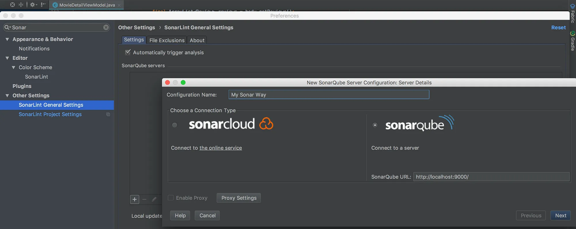 SonarLint General Settings