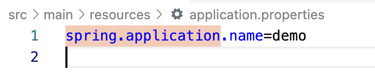 application.properties file